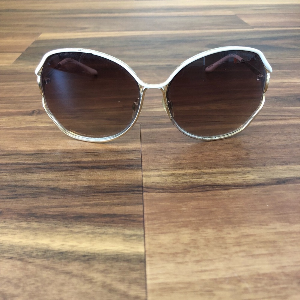 AX round gold sunglasses